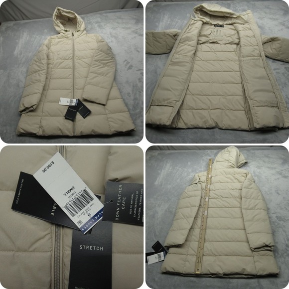 Lauren Ralph Lauren Down Jacket Womens Small Cream Packable Lightweight NWD - Picture 1 of 16